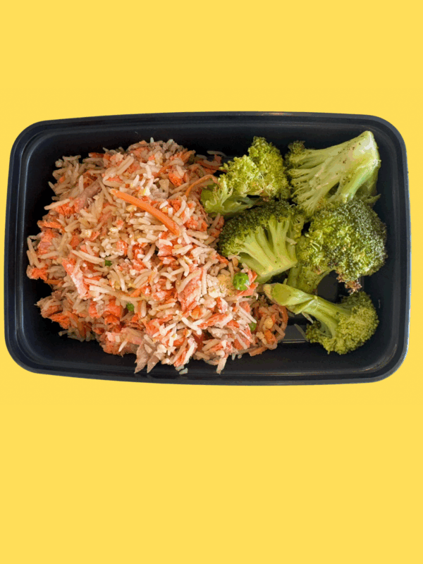 Meal #09-Wild caught salmon fried rice with broccoli(GF,DF)
